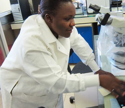 Scientific Research is in CDC's DNA Woman working in lab